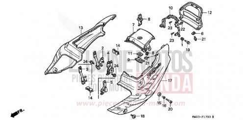 SIDE COVER CBR900RRT de 1996